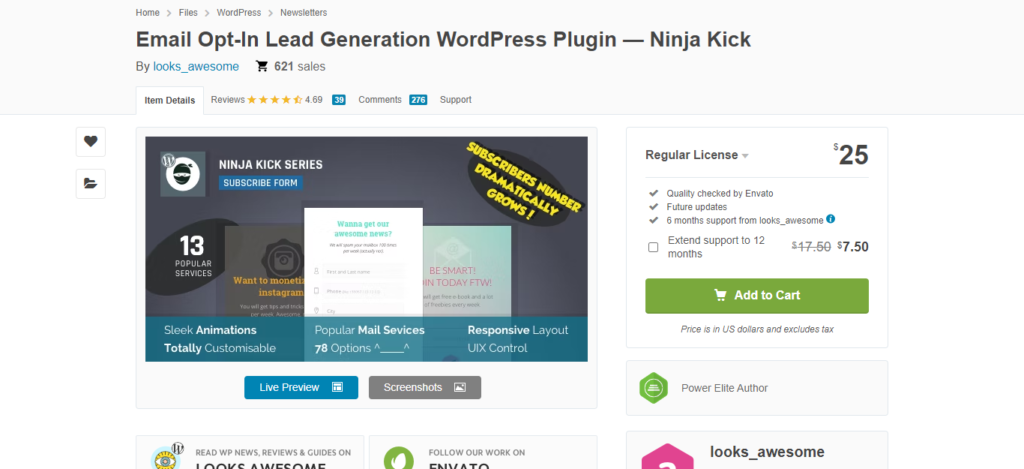 Ninja Kick best email marketing wordpress plugin